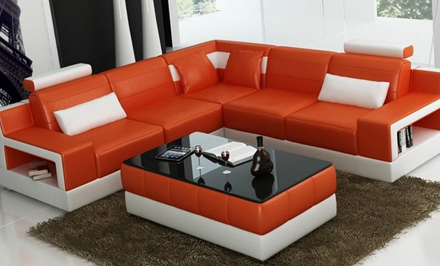 Avery - L - Leather Sofa Lounge Set